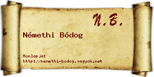 Némethi Bódog névjegykártya